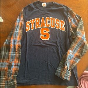Syracuse Long Sleeve Shirt with Plaid Sleeves by lojobrands